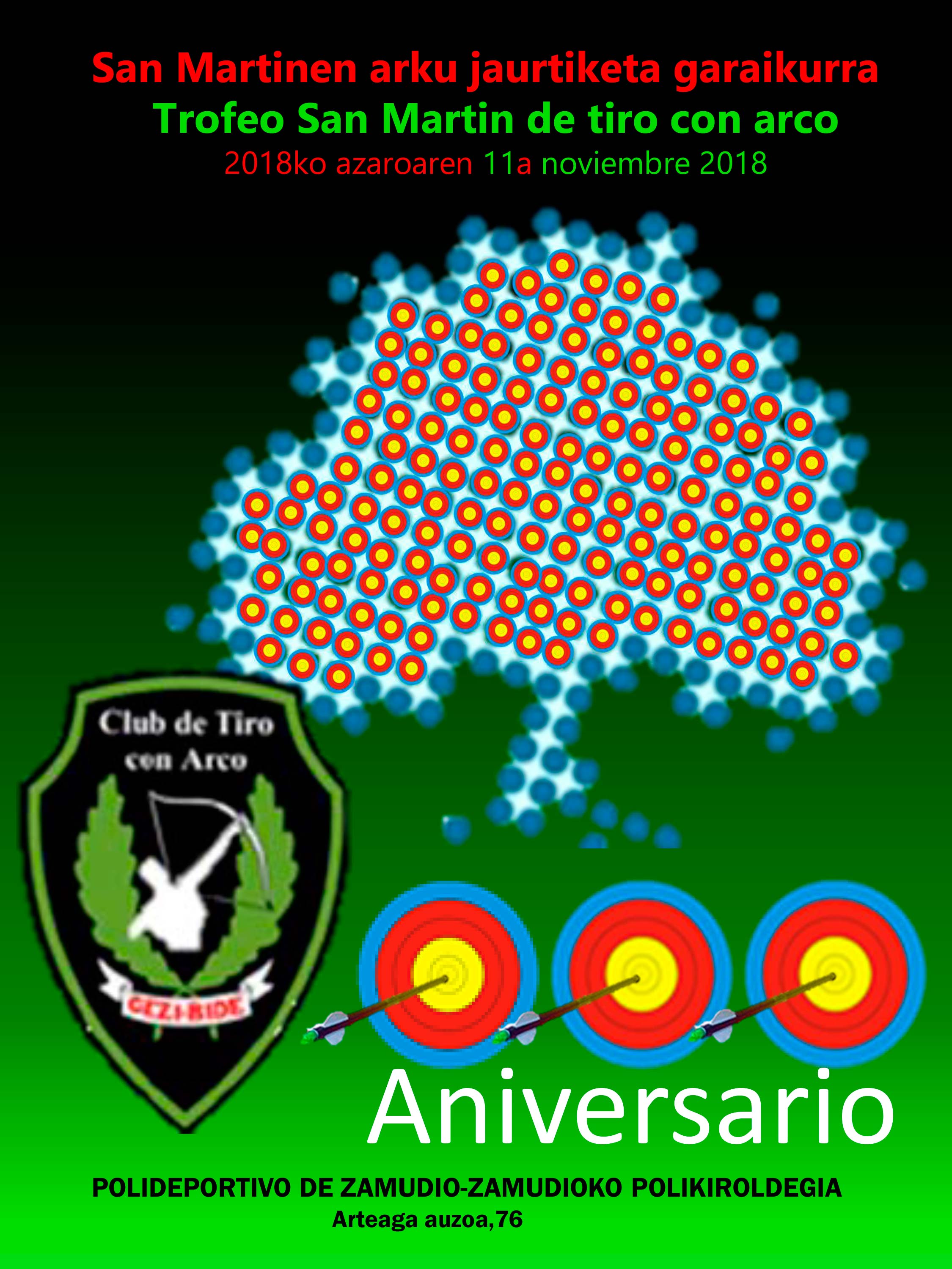 Trofeo San Martín 2018 del club Gezi-Bide San Martinen arku jaurtiketako garaikurra